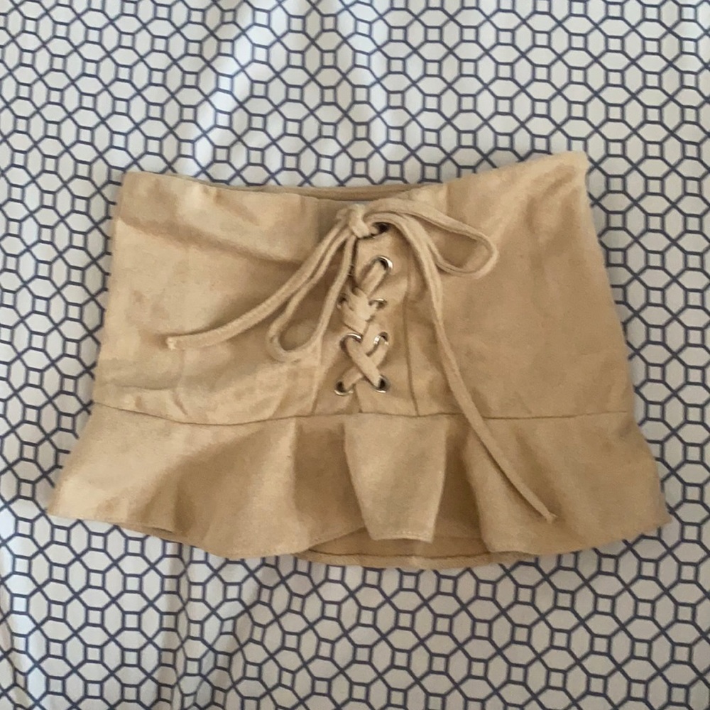 Faux Suede Baby Skirt